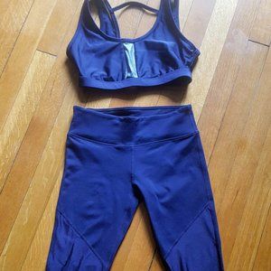 Navy Blue Active Wear Set Fabletics XS
